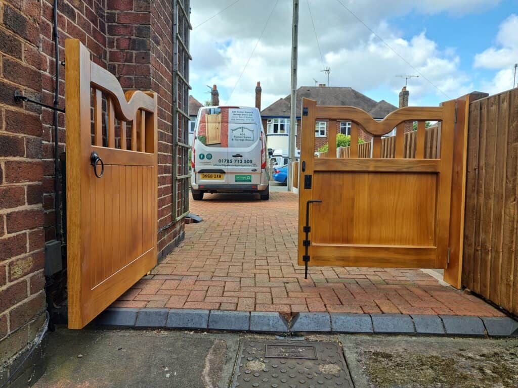 Bespoke Accoya Gate Delivered from Penkridge to Watford A34 Gates and Garage Doors